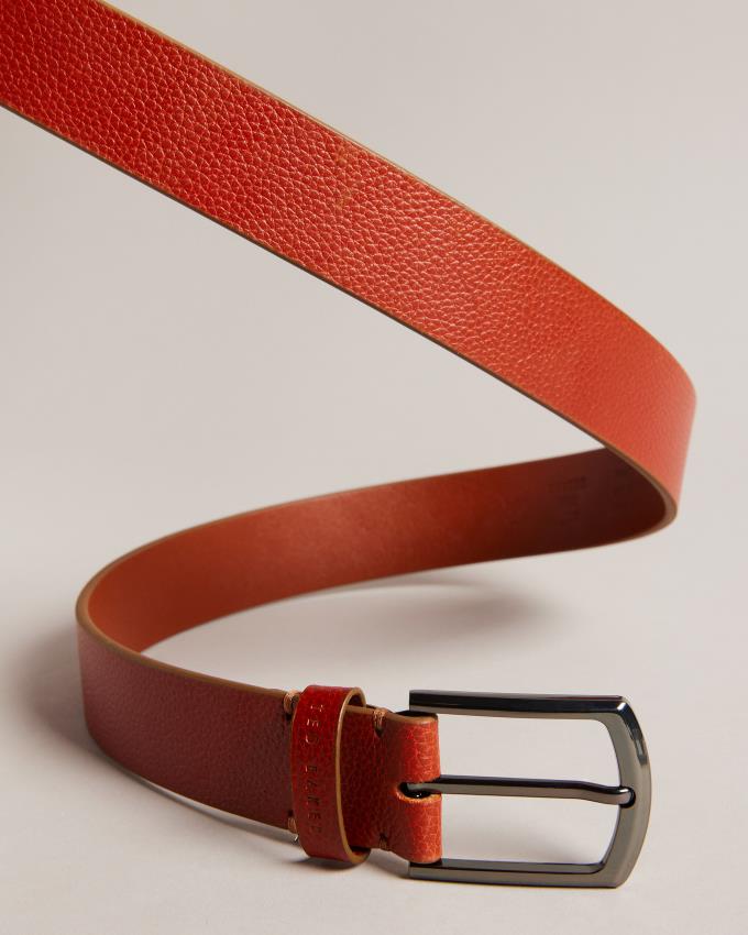 Ceinture Ted Baker Pebble Grain Leather Marron Homme | XEE-63818451